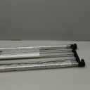 Hershii Closet Tension Shelf & Rod Expandable Metal Storage Rack Adjustable Organizer DIY Divider Separator for Cabinet Wardrobe Cupboard Kitchen Bathroom, Black, 29.4-46.25inches