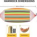 Cotton Canvas Hammock, Comfortable Fabric Camping Hammock with Tree Straps, Up to 440lbs with Travel Bag for Camping Outdoor/Indoor Patio Backyard(Orange, Without bar)