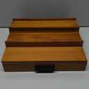 Walnut Wood Cologne Organizer for Men 3 Tier Cologne Stand,Wooden Cologne Holder Display Shelf with Hidden Compartment and Drawer,Perfume Organizer Great Gift for Men