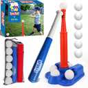 TOY Life T-Ball Set for Toddlers Ages 3-5 Kids Baseball Set with Bat, Tee and 6 Balls Outside Toys & Birthday Gift for 3, 4, 5, 6, 7, 8 Year Old Boys