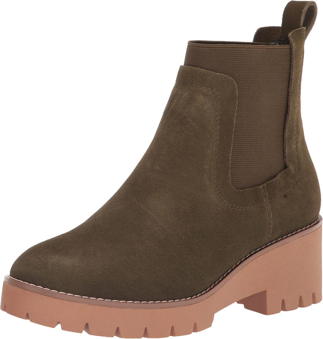 Blondo Womens Dyme Waterproof Ankle Boot (8, Olive Suede)