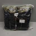 FADSHOW Women's Winter Thickened Down Jackets Long Down Coats Warm Parka with Fur Trimmed Hood, Black, S