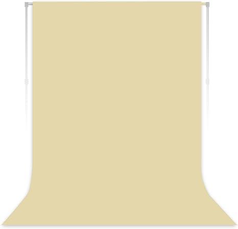 Backdrop for Photoshoot, Professional Photo Backdrop Background Curtain for Product Photography, Portraits, Wedding, Party, Live Streaming Video Recording 5X7 FT Tan
