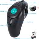 welspo Wireless USB Handheld Finger Trackball Mouse with Laser Pointer