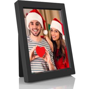 KWANWA 5x7 Picture Frame, Personalized 20S Voice Recordable Photo Frame, Vertical or Horizontal, Tabletop & Wall Mount, Gifts for Boys & Girls, Mother, Father, Grandparents, Birthday, Christmas (Black)