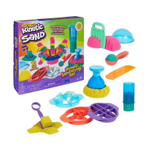Kinetic Sand, Ultimate Sandisfying Set with 2lbs Play Sand (Pink, Yellow & Teal), 10 Tools & Molds, Sensory Toys for Kids Ages 7 and up Kinetic Sand, Ultimate Sandisfying Set with 2lbs Play Sand (Pink, Yellow & Teal), 10 Tools & Molds, Sensory Toys for Kids Ages 7 and up