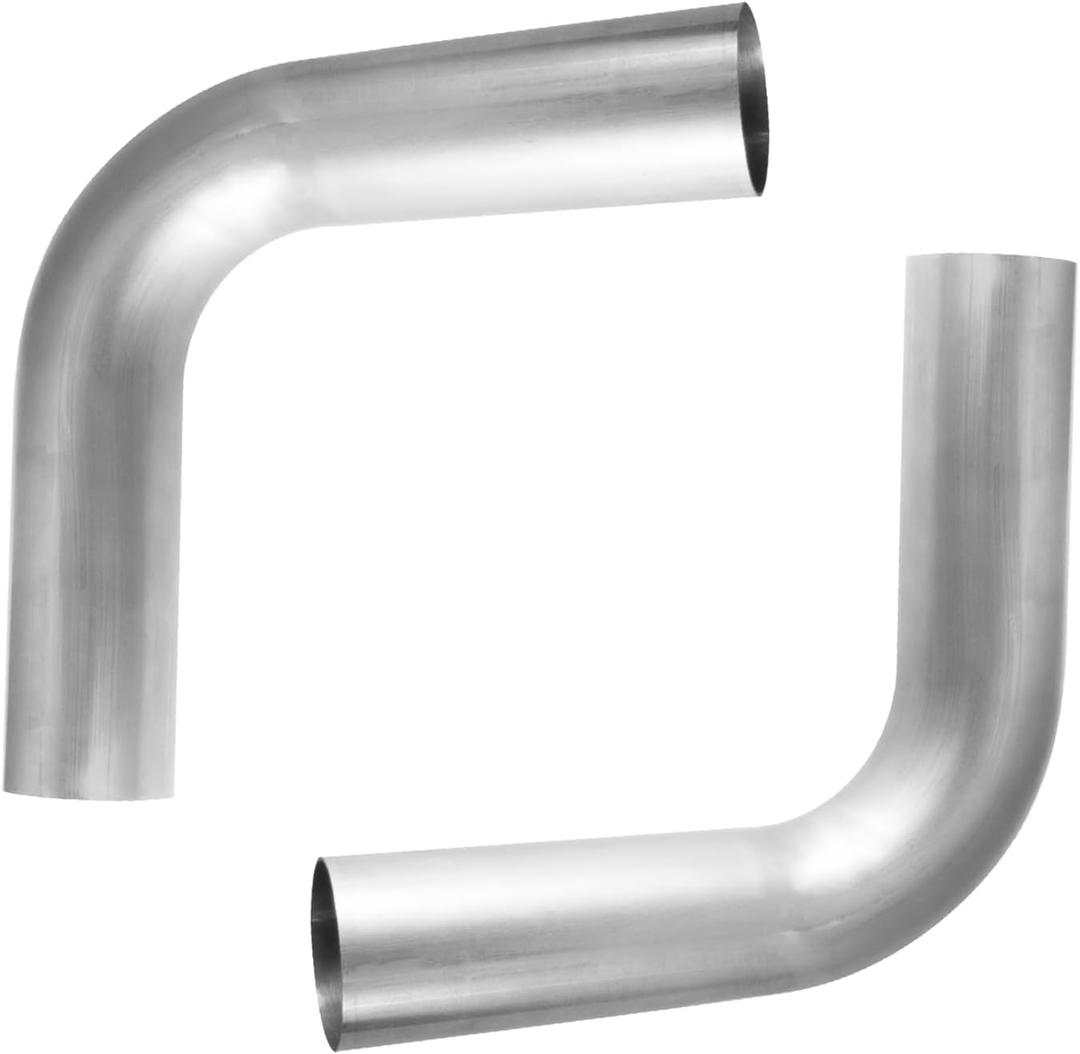 3 Inch Exhaust Pipe,90 Degree Exhaust Mandrel Bend Exhaust System,Universal 3 Inch Stainless Steel Exhaust Pipe (3"OD 90 2PCS)