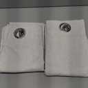 YoungsTex Linen Curtains 40 Inches Long, Short Drapes Light Filtering with Grommet Beige Natural Privacy for Bathroom Kitchen Windows, 42 X 40 Inch, 2 Panels