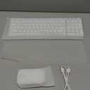 seenda Bluetooth Keyboard and Mouse Combo for Mac, SKM642 Rechargeable Slim Wireless Keyboard Mouse Compact, 3 MultiDevice Connection, Compatible for Mac, MacBook Pro/Air, iPad, White Silver