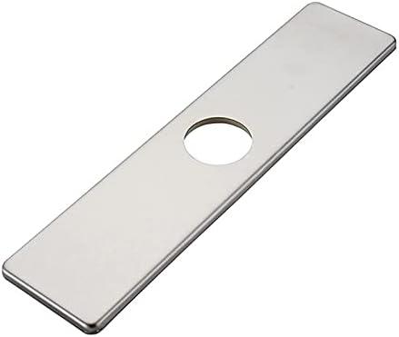 Greenspring Brushed Nickel Faucet Plate, Sink Hole Cover, Faucet Deck Plate 10 Inch 1 or 3 Hole Long Rectangle Cover Deck Plate Faucet Escutcheon for Bathroom Vanity Sink Faucet Stainless Steel
