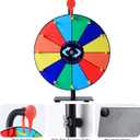 12 Slots Prize Wheel,12 Inch Prizes Spinner with Stand and Heavy Duty Base,Ruleta De Premios,Spin The Wheel for Fortune Spinning Game Carnival & Engaging Home Parties,Tradeshow.