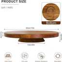 Wood Cake Stand, Acacia Cake Stand for Wedding Birthday, Wooden Serving Platter for Appetizers and Desserts (10 inch)