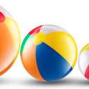 Bedwina 4-Pcs Assorted Inflatable Beach Balls - Rainbow Beach Balls for Kids in 6", 12", 16", 24" Sizes - Colorful Blow Up Pool Toys for Beach Games, Summer Party Decor & Outdoor Fun