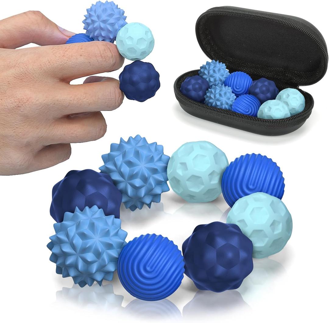 Magnetic Sensory Balls Fidget Toys for Adults&Teens, Stress Relief Silicone Sensory Toys for Autism ADHD Anxiety, Fun Textures Gadgets,Office Desk Toy,Easter Basket Stuffers for Teens Women Men Gift