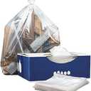Plasticplace 20-30 Gallon Trash Bags, Heavy Duty 2.0 Mil Clear Garbage Bags, 30" x 36" Gusset Sealed Can Liners, Tear-Resistant Industrial Strength for Broken Glass & Sharp Debris (100 Count)