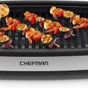 Chefman Smokeless Indoor Electric Grill, Extra Large Grilling Surface, Nonstick Table Top Grill for Indoor Grilling and BBQ with Adjustable Temperature Control, Drip Tray, Dishwasher-Safe Parts