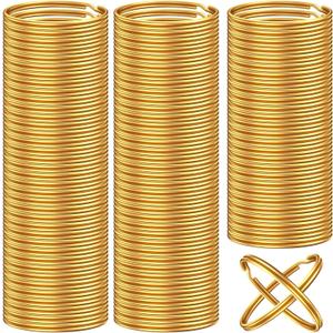 200PCS Key Rings, Split Bulk Keyrings for Keychain and Crafts (25mm) (Gold)