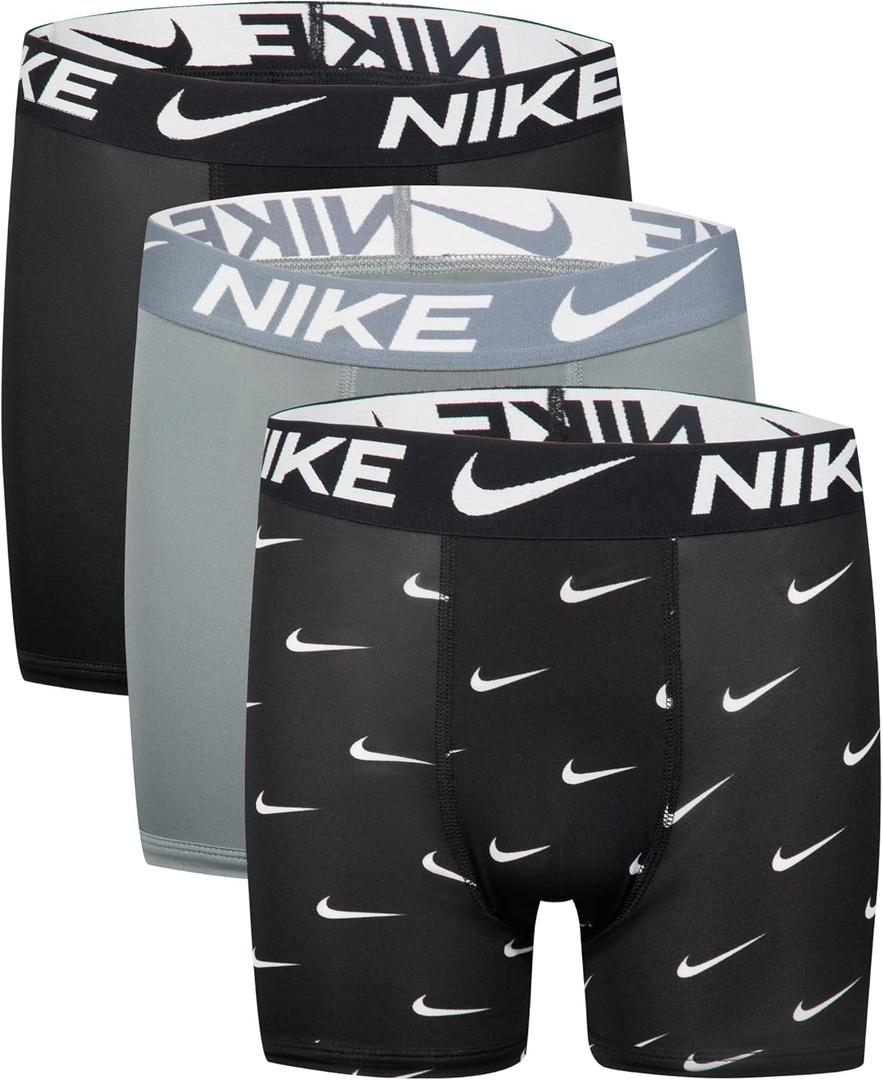 Nike Boys' Dri-FIT Essentials Micro Multi-Pack Boxer Briefs, Size Youth L