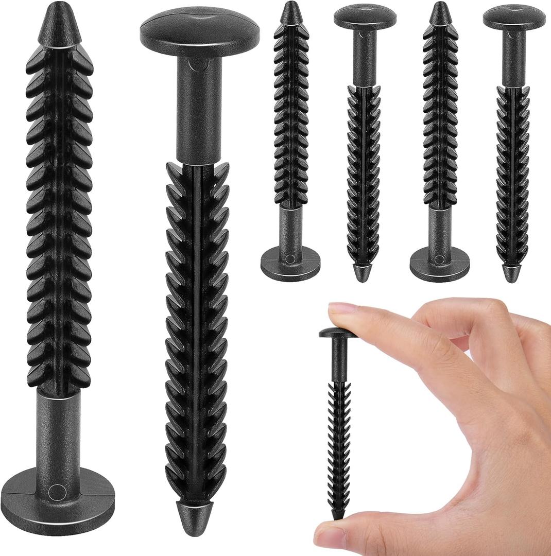 26 Pcs Vinyl Shutter Fasteners,3 Inch Window Shutter Screws Window Panel Pin,Black Shutter Spikes Anchors for Installing Decorative Exterior Vinyl Shutters