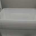 IRIS USA 72 Qt Stackable Plastic Storage Bins with Lids, 6 Pack - BPA-Free, Made in USA - See-Through Organizing Solution, Latches, Durable Nestable Containers, Secure Pull Handle - Clear