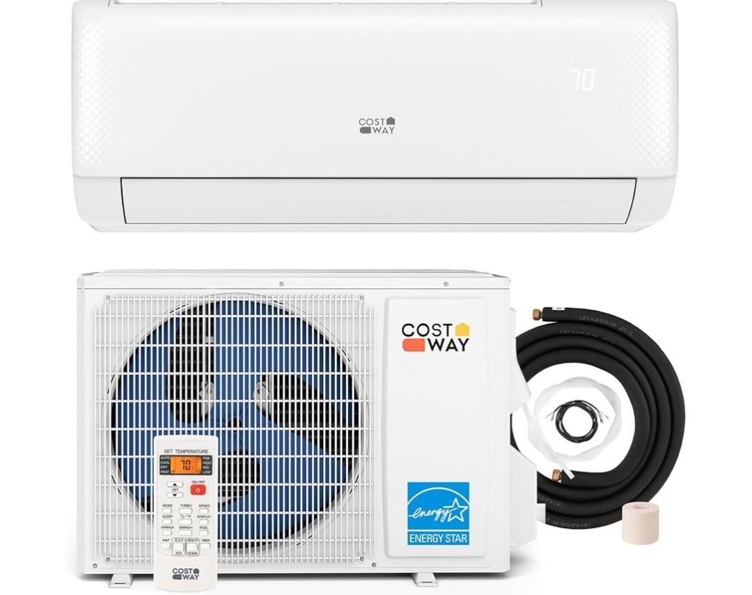 12,000 BTU Mini Split Air Conditioner, with Heat Pump, Energy Star, 21 SEER2 Inverter, 24H Timer, Auto Clean, Remote Control for Rooms up to 750 Sq.Ft, 208-230V (Airtural Series) Missing alot of items