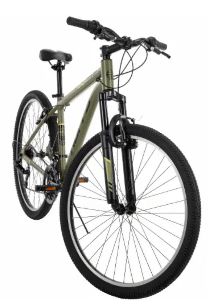 Huffy Encrypt Men's Mountain Bike, Lightweight Aluminum Frame combines superior spec's for top performance. 21 speed micro shift twist. Premium padded seat.