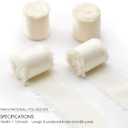 Pretty Jolly Cream Silk Satin Ribbon for Flower Bouquet 4 Rolls 1 1/2 Inch x 5Yd Handmade Frayed Fabric Ribbons for Gift Wrapping,Crafts,Baby Shower,Wedding Invitations,Hair Bows and Holiday Decor