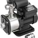 0.6HP, 57PSI, 21GPM Smart Water Pressure Booster Pump, Variable Speed & Power, Constant Pressure Pump for Home House, Shower, Irrigation, 115V, 1" NPT, Stainless Steel Impeller & Volute, PMSM