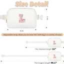 Birthday Gifts for 4 5 6 7 8 9 10 11 12 13 Year Old Girls,Gifts for Teens Kids Daughter Sister Her,Two Way Zipper Crossbody Bag Fanny Pack Belt Bag Cute Trendy Stuff - Cream,L