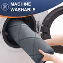 OLANLY Memory Foam Bath Mat 47x24, Ultra Soft and Absorbent Bathroom Rugs, Machine Washable, Comfortable Bath Carpet for Bathroom Floor, Tub and Shower, Dark Grey