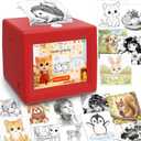 AI Mini Sticker Printer Toy for Kids - Interactive Voice Controlled Portable Thermal Inkless Sticker Maker Machine for DIY Arts and Crafts, 3 4 5 6 7 8 9 10 11 12 Year old Kid Christmas Birthday Gifts