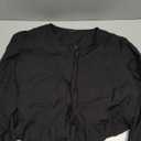 PRETTYGARDEN Women's Spring Fall Babydoll Peplum Blouse Shirt Puff Long Sleeve Bow Tie Front Trendy Cute Y2K Going Out Tops (X-Large)