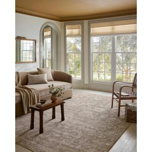 Loloi Magnolia Home Pace Taupe/Wheat 9'-6" x 12'-3" Area Rug | Magnolia Home by Joanna Gaines PAC-03 Approx. 9x12 Grey Living room Dining room Bedroom, Vintage Inspired, Neutral, Area Rug