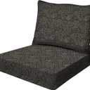 Honeycomb Outdoor Essentials Deep Seat, 24 x 24, Zaire Black Chair Cushion for Patio Furniture