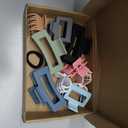 GlowMyst 9PCS Hair Clips for Women - Large Claw Clips for Thick and Thin Hair, Small and Mini Hair Clips, Strong Hold Hair Claw Clips in 9 Colors, Ideal for All Hair Types, Brown