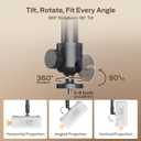 Aurzen Ceiling Projector Mount Bracket, 360 Rotation & 90 Tilt, Adjustable 9"-15" Length, -Inch Screw, Compatible with TMY, HAPPRUN, Yaber, Epson & Most Projectors
