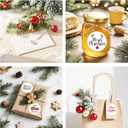 3 x Christmas Stickers for Envelope Seals Cards Making Crafts Large 2 Inch Round Merry Christmas Holiday Label Card Vinyl Stickers for Envelopes Baked Goods Gifts Presents Bag 