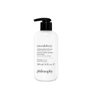 philosophy microdelivery exfoliating daily facial wash - with fine grain desert earth & gentle amino acids - scrubs away impurities & dead skin cells to alleviate dryness and rough texture (8 Fl Oz (Pack of 1))