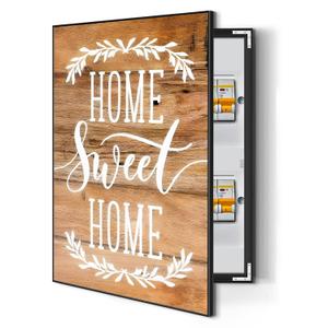 CroBlissful 19.7 x 27.6 Inches Breaker Box Decorative Cover Electric Meter Box Decorative Painting Hide Electrical Panel Decoration Wall Mounted for Living Room Home Offices Wall(Home)