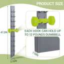 Zonon Dumbbell Wall Rack 10 Capacity Metal Heavy Duty Dumbbell Storage Holder for Space-Saving Home Gym Hardware Included