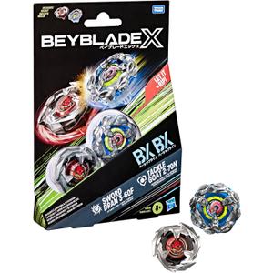 Beyblade X Tackle Goat 2-70N BX & Sword Dran 3-60F BX Takara Tomy Dual Pack Set, 2 Right-Spinning Tops, Battling Tops Game Toys, Ages 8+