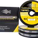 Riverruns Fly Fishing Tippet, Clear Fluorocarbon Material Leader Line, Fast Sinking Invisible Fly Fishing Line 0x-6x 110-165Yards