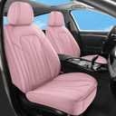 Sxikin Pink Car Seat Covers Full Set,5 Seat Leather Seat Covers for Cars | Front Seats and Back Automotive Seat Cover,Waterproof Car Seat Cushion Protectors,Universal Fit for Most Cars SUV Trucks