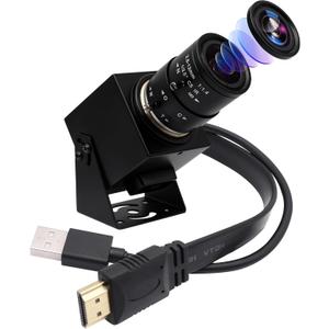 ELP 4K USB HDMI Camera Manual Zoom Webcam - Variable Focus H.264 Telescope USB Security Mini Close-up for Computer - 8mp IMX415 Industrial CCTV (2.8-12mm 4X Zoom Lens)
