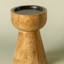 NEXT Pillar Candle Holders Shabby Chic Retro Wood Candlestick Sticks BABY PINK