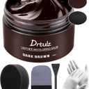 Dark Brown Leather Recoloring Balm, Leather Repair Kit for Furniture, Leather Scratch Remover, Leather Color Restorer for Couch, Car Seats, Shoes - Repair Leather Dye for Scratched and Faded Leather