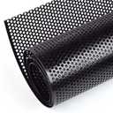 AggAuto Universal 40"x13" Car Grill Mesh - Aluminum Alloy Automotive Grille Insert Bumper Perforated Metal Sheet Round Hole 4mm, One of the Most Multifunctional Shape Grids 100x33cm Black