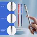4 x WY WENYUAN 12 Pcs Gel Pens, 1.0mm Bold Point Black & Red & Blue Pens, Quick Drying Gel Ink Pens for Smooth Writing, Retractable Ballpoint Pens for School, Office, Journaling, Note Taking