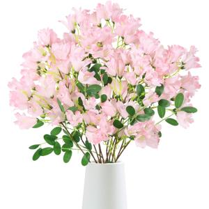 IPOPU Artificial Pink Flowers 4 Bundles Artificial Jacaranda Flowers 24.8" Long Stem Artificial Flowers for Tall Vase Fake Summer Flowers for Faux Flowers Arrangements Home Party Decor