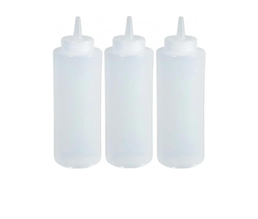 Squeeze Bottles Clear Set of 3 (24 OZ.)